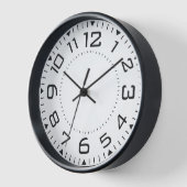 Moderne minimalistische wandklok ⏳ Slank zwart (Hoek)