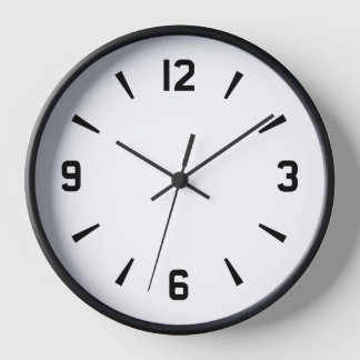 Moderne minimalistische wandklok ⏰ vet zwart en wi