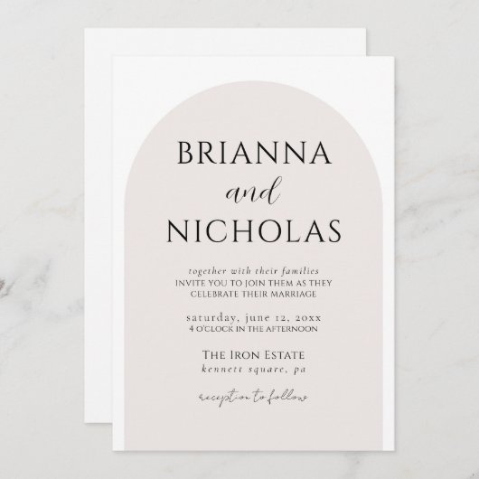 Moderne minimalistische wapenweddenschap kaart (Voorkant / Achterkant)