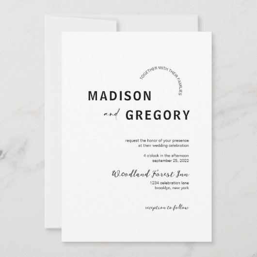 Moderne minimalistische wapenweddenschap kaart (Voorkant)