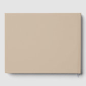 Moderne Minimalistische Warme Beige Bruiloft Gastenboek (Achterkant)