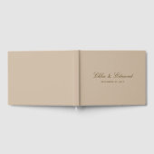 Moderne Minimalistische Warme Beige Bruiloft Gastenboek (Volledig)