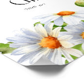 Moderne Minimalistische Watercolol Daisy kaarten e Poster (Hoek)
