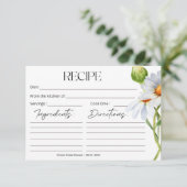Moderne Minimalistische Watercolol Daisy receptkaa (Staand voorkant)