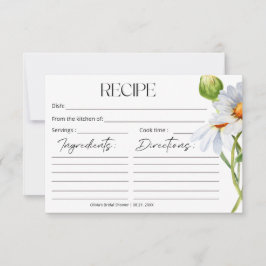 Moderne Minimalistische Watercolol Daisy receptkaa