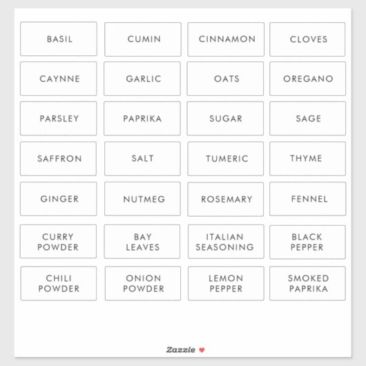 Moderne minimalistische waterdichte kruidenpot lab sticker (Vel)