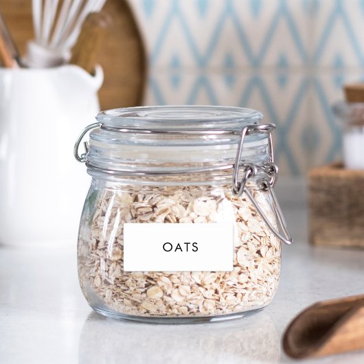 Moderne minimalistische waterdichte kruidenpot lab sticker