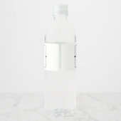 Moderne Minimalistische Waterfleslabels Waterfles Etiket (Achterkant)