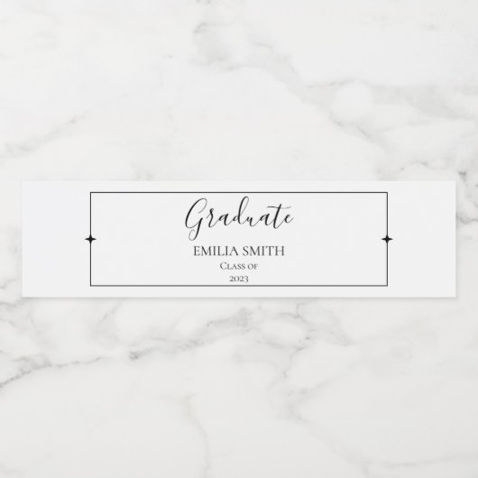 Moderne Minimalistische Waterfleslabels Waterfles Etiket (Enkel label)