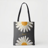 Moderne minimalistische waterkolol kamille tote bag (Voorkant)