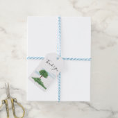 Moderne Minimalistische Waterverf Aanpasbaar Cadeaulabel (Met Touw)