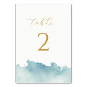 Moderne minimalistische Waterverf Beach bruiloft Kaart (Achterkant)