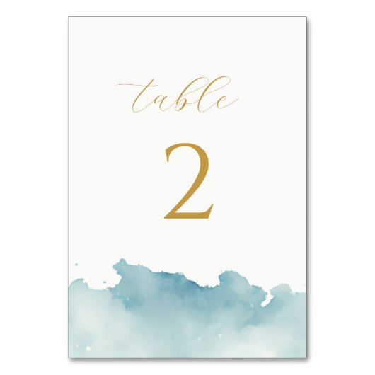 Moderne minimalistische Waterverf Beach bruiloft Kaart (Achterkant)