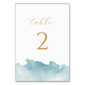 Moderne minimalistische Waterverf Beach bruiloft Kaart (Voorkant)