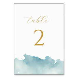 Moderne minimalistische Waterverf Beach bruiloft Kaart