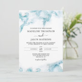 Moderne minimalistische Waterverf-bruiloft in de o Kaart (Staand voorkant)