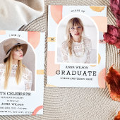 Moderne minimalistische Waterverf foto Afstuderen Kaart