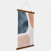 Moderne minimalistische Waterverf kunst Hangend Wandkleed (Gebogen)