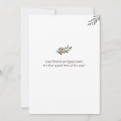 Moderne minimalistische Waterverf rode groene kers Kaart (Achterkant)