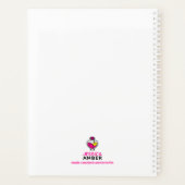 Moderne minimalistische Waterverf tropisch palmbla Planner (Achterkant)