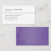 Moderne minimalistische waterverf ultra violet visitekaartje (Voorkant / Achterkant)