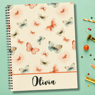 Moderne minimalistische Waterverf vlinders Notitieboek