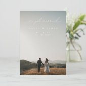 Moderne Minimalistische We Trouwden Foto Bruiloft  Aankondiging (Staand voorkant)