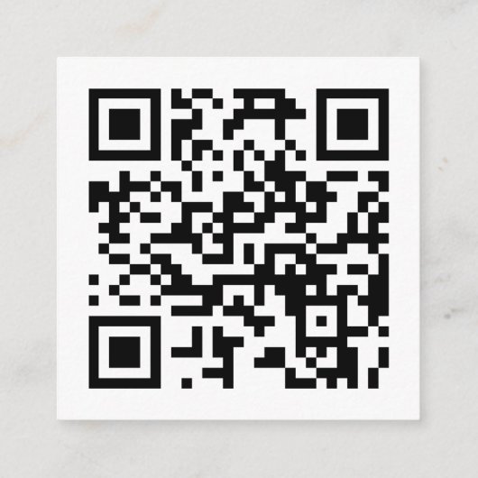 Moderne minimalistische website QR Code Enclosur Informatiekaartje (Achterkant)