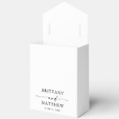 Moderne minimalistische weddenschap bedankdoosjes (Open)