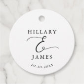 Moderne minimalistische weddenschap bedankjes labels (Voorkant)