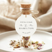 Moderne minimalistische weddenschap bedankjes labels