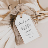 Moderne minimalistische weddenschap cadeaulabel