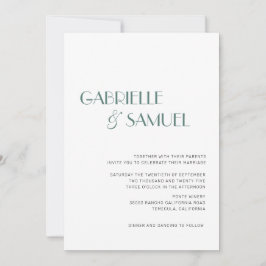 Moderne minimalistische weddenschap Donkergroene u