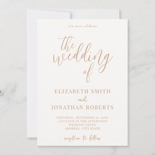 Moderne minimalistische weddenschap kaart (Voorkant)