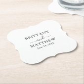 Moderne minimalistische weddenschap kartonnen onderzetters (Gekanteld)