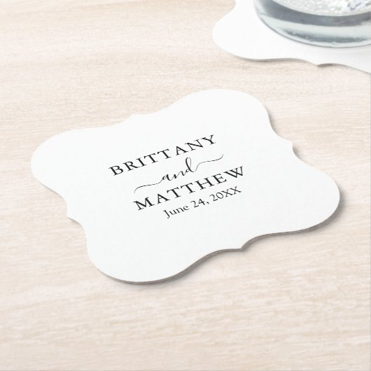 Moderne minimalistische weddenschap kartonnen onderzetters (Gekanteld)