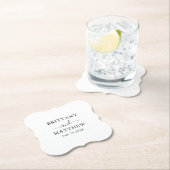 Moderne minimalistische weddenschap kartonnen onderzetters (Insitu)