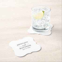 Moderne minimalistische weddenschap kartonnen onderzetters