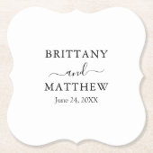 Moderne minimalistische weddenschap kartonnen onderzetters (Voorkant)