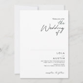 Moderne minimalistische weddenschap over uitnodigi kaart (Voorkant)