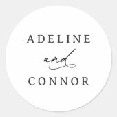 Moderne minimalistische weddenschap ronde sticker (Voorkant)