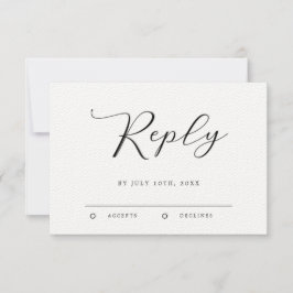 Moderne minimalistische weddenschap RSVP kaartje