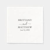 Moderne minimalistische weddenschap servet (Voorkant)