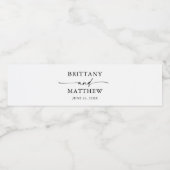 Moderne minimalistische weddenschap waterfles etiket (Enkel label)