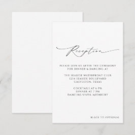 Moderne minimalistische weddenschappen informatiekaartje