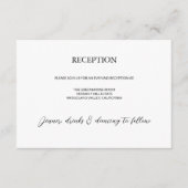 Moderne minimalistische weddenschappen informatiekaartje (Voorkant)