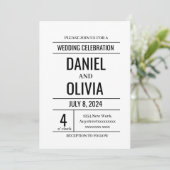 Moderne minimalistische weddenschappen kaart (Staand voorkant)