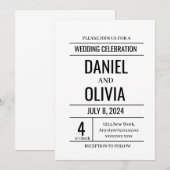 Moderne minimalistische weddenschappen kaart (Voorkant / Achterkant)