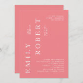 Moderne minimalistische weddenschappen kaart (Voorkant / Achterkant)