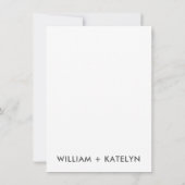 Moderne minimalistische weddenschappen kaart (Achterkant)